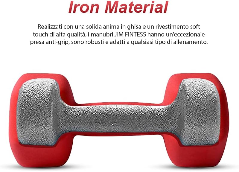 JIM Paar Hanteln 2 x 2 kg Sechskant Neopren