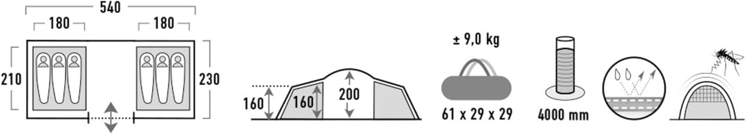 High Peak 10321 Zelt, Pearl