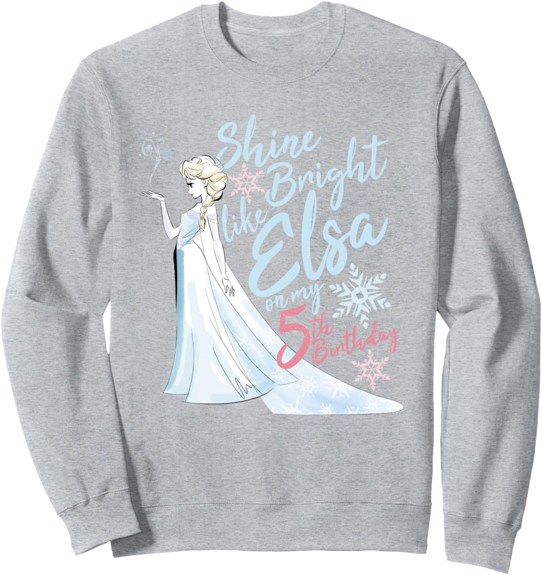 Disney Frozen Elsa Shine Bright On My 5th Birthday Sweatshirt