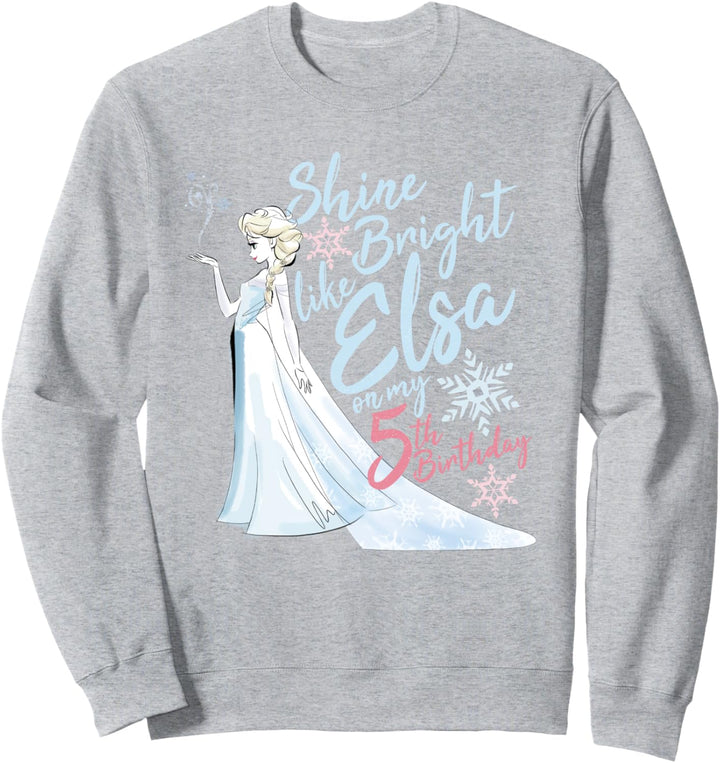 Disney Frozen Elsa Shine Bright On My 5th Birthday Sweatshirt