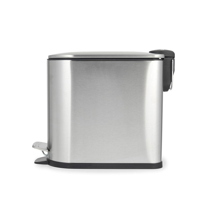Beldray Badezimmer Pedalbehälter – 5 Liter Toilettenbehälter, Soft-Close-Deckel mit Pedal, D-förmige
