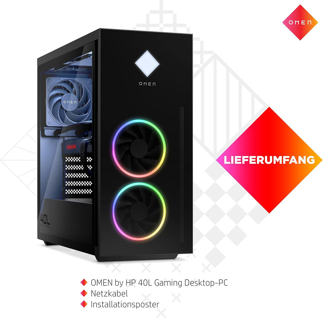 OMEN Gaming PC | AMD Ryzen 7 5800X | 16GB DDR4 RAM | 512GB SSD + 1TB HDD | NVIDIA GeForce RTX 3070 |
