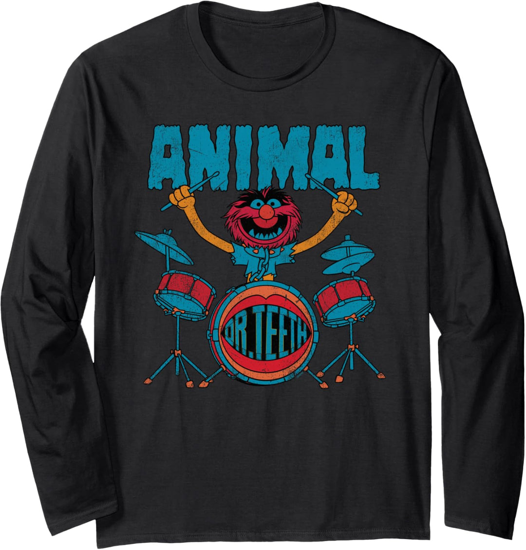 Disney The Muppets Animal Dr Teeth & Electric Mayhem Vintage Langarmshirt
