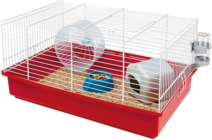 Ferplast Hamsterkäfig, Nagerkäfig, Kleintierkäfig, Hamsterzubehör inklusive, 46 x 29,5 x h 23 cm Bia