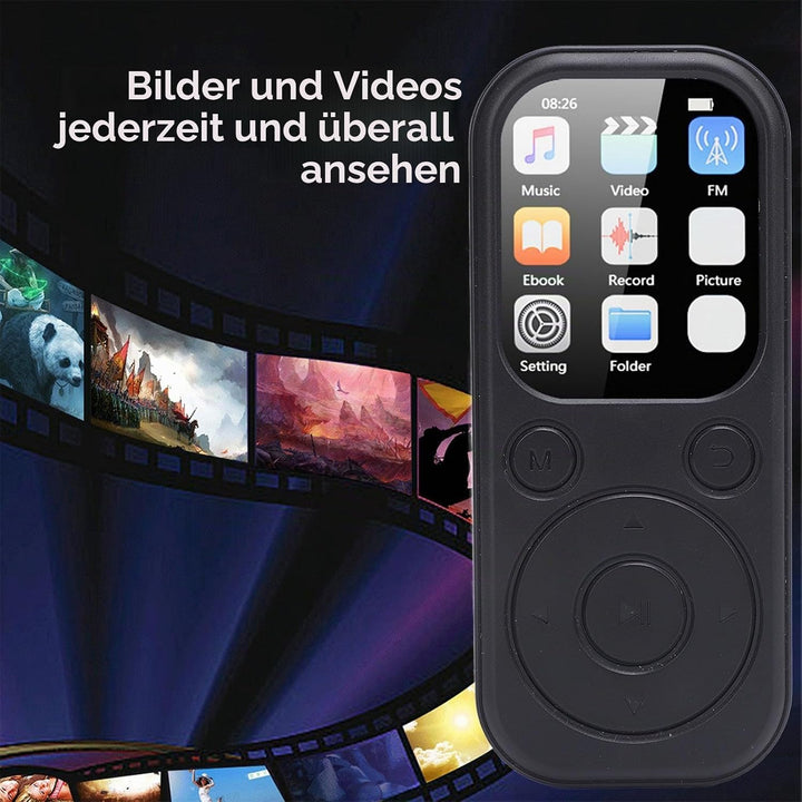SENECESLI MP3-Player mit Bluetooth 5.4, Tragbarer Musik-Player mit 2,01-Zoll-Bildschirm, Verlustfrei