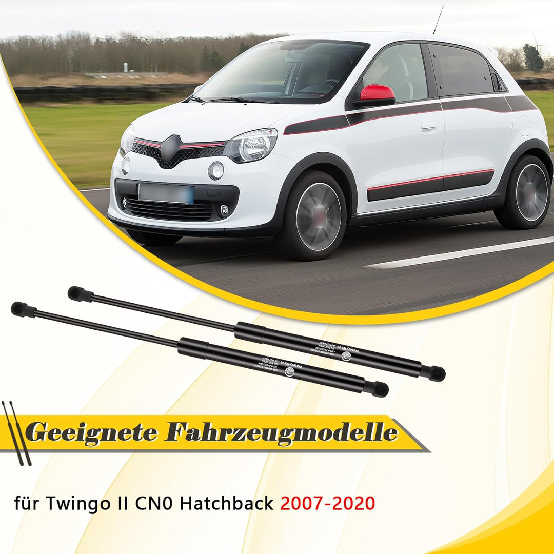 2X Heckklappendämpfer für Twingo II CN0 Hatchback 2007-2015 2016 2017 2018 2019 2020 Gasdruckdämpfer