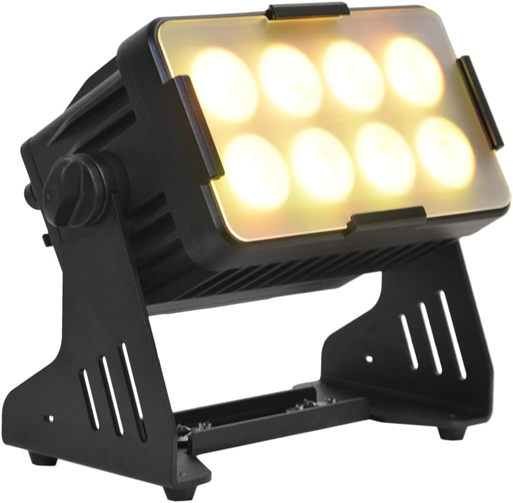 EUROLITE Multiflood IP 8x10W RGBW Wash | Flüsterleiser IP65-LED-Fluter mit RGBW-Farbmischung, Diffus