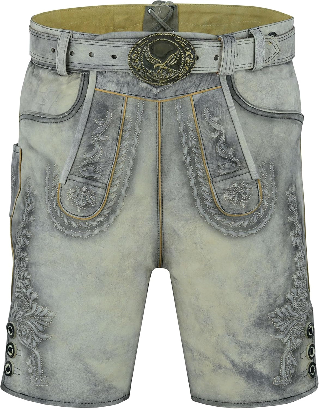 Sterling Sports Herren Trachten Lederhose Oktoberfest Trachtengürtel Bayern Braun Grösse 46-64 48 Ku