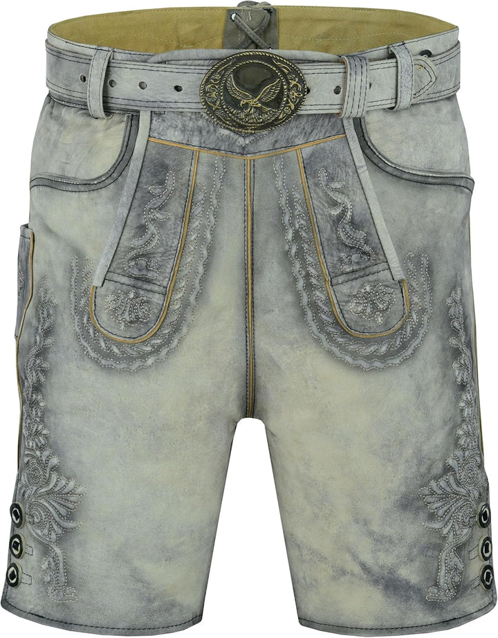 Sterling Sports Herren Trachten Lederhose Oktoberfest Trachtengürtel Bayern Braun Grösse 46-64 48 Ku