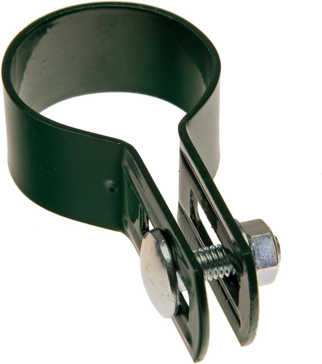 HaGa® Strebenschelle rund Ø 3,8cm - 50 Stück Befestigungsschellen für Zaunbau in grün, 50 Stück