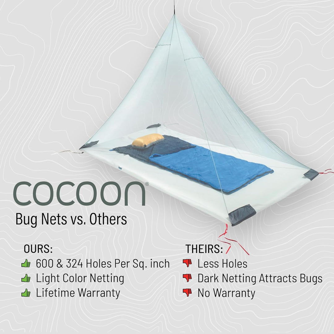 Cocoon Single Moskitonetz ohne Imprägnierung - Outdoor Net Polyester