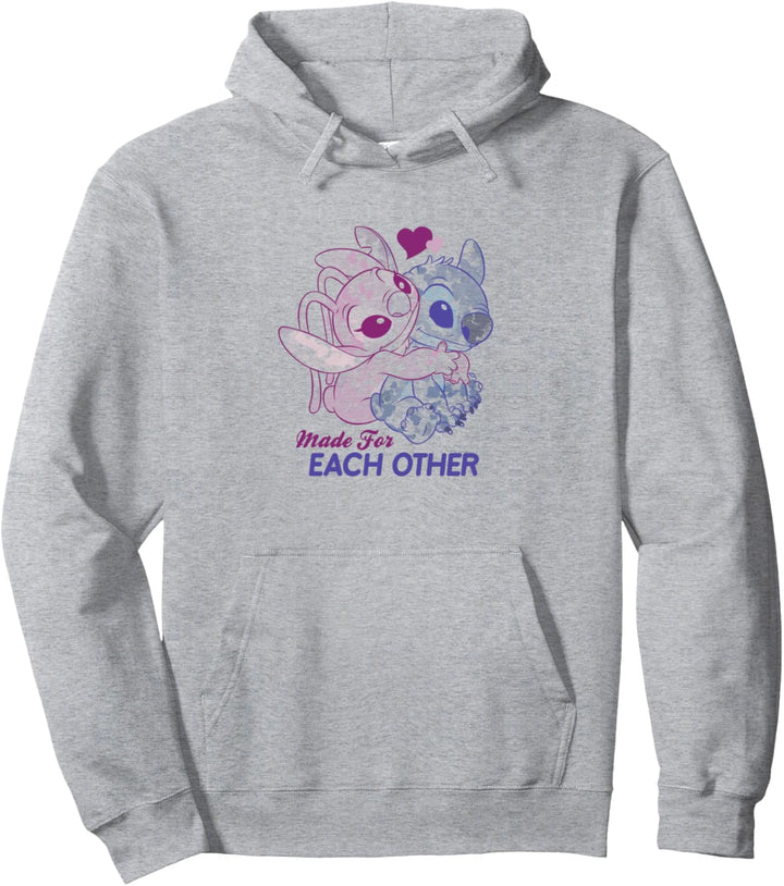 Disney Lilo & Stitch Valentinstag Stitch & Angel Pullover Hoodie