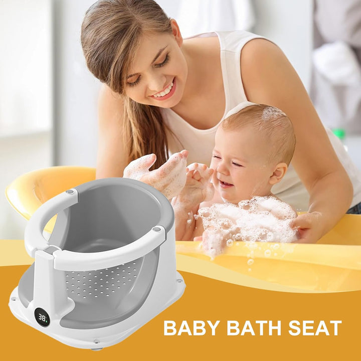Badeauflage Für Babys | Baby Badewannensitz Mit Temperatursensor | Kinder Sicherheits-Duschhilfe Für