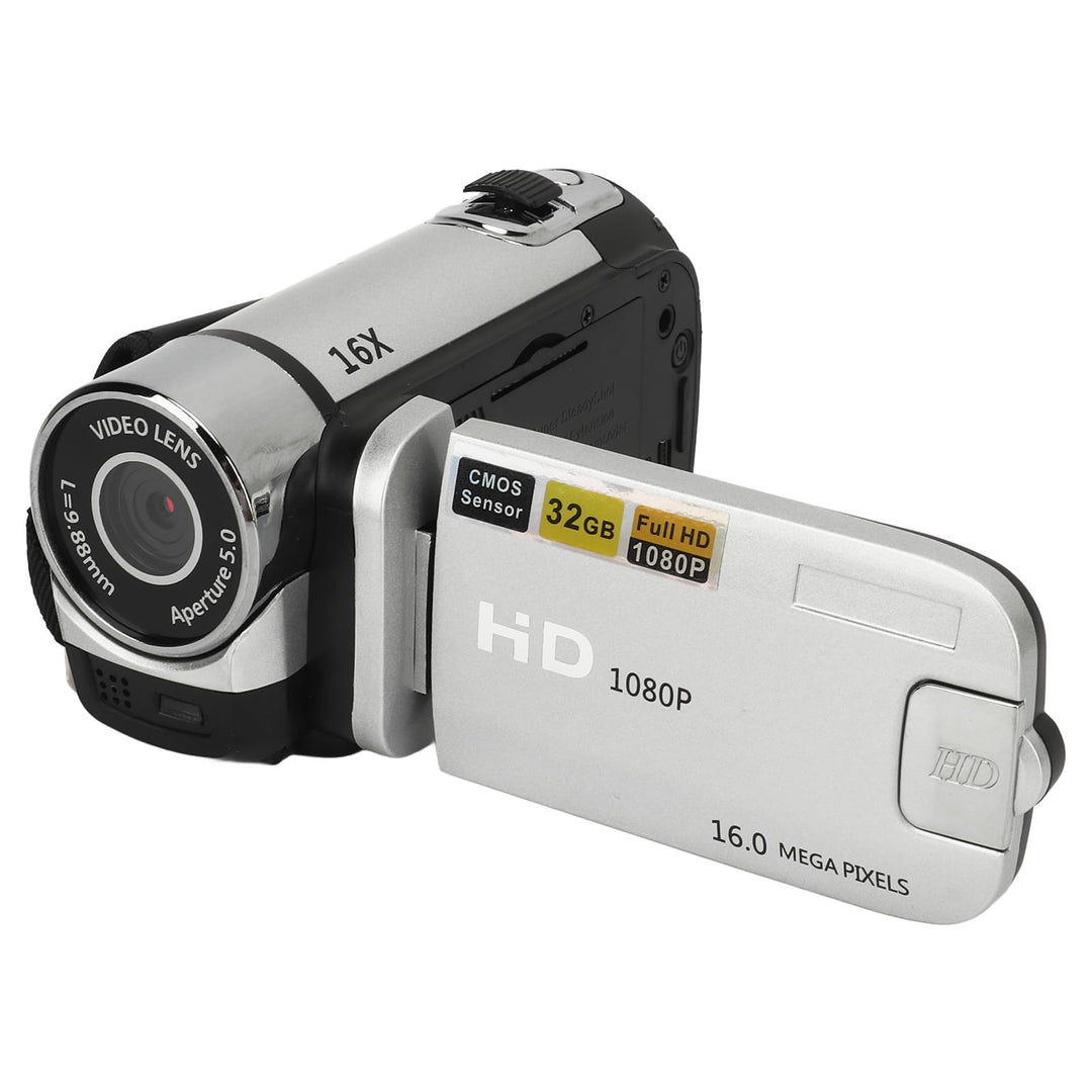 D90 1080P 16MP Digitalkamera 2,4 Zoll Drehbare Bildschirmkamera 16X Zoom HD Videorecorder mit Füllli