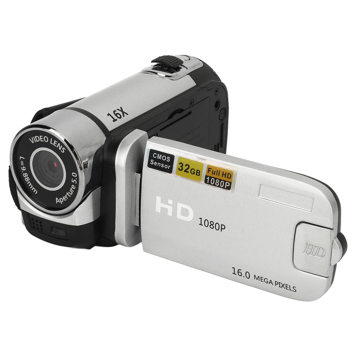 D90 1080P 16MP Digitalkamera 2,4 Zoll Drehbare Bildschirmkamera 16X Zoom HD Videorecorder mit Füllli