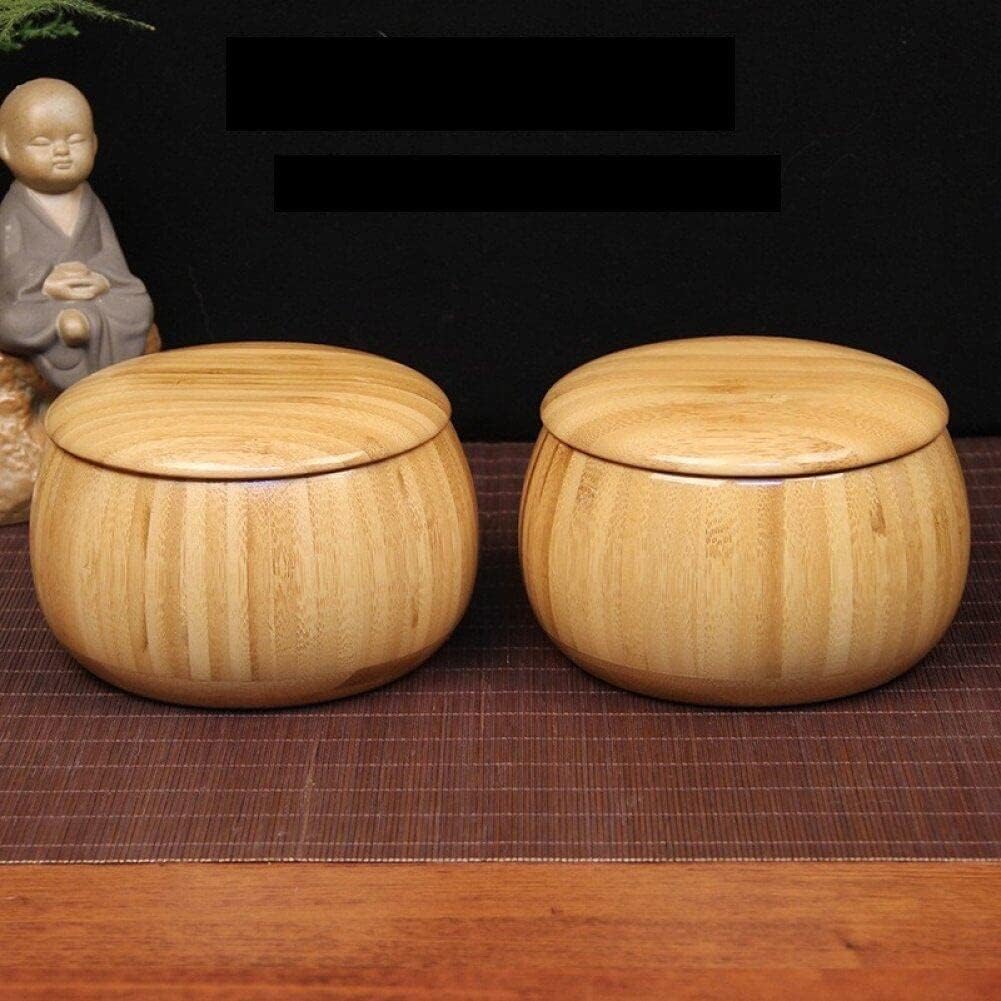 Hölzerne Go Cans 2pcd Harz Weiqi Aufbewahrungsbox Deckkomponenten Jars Halter Leere Schachbox Go Gam