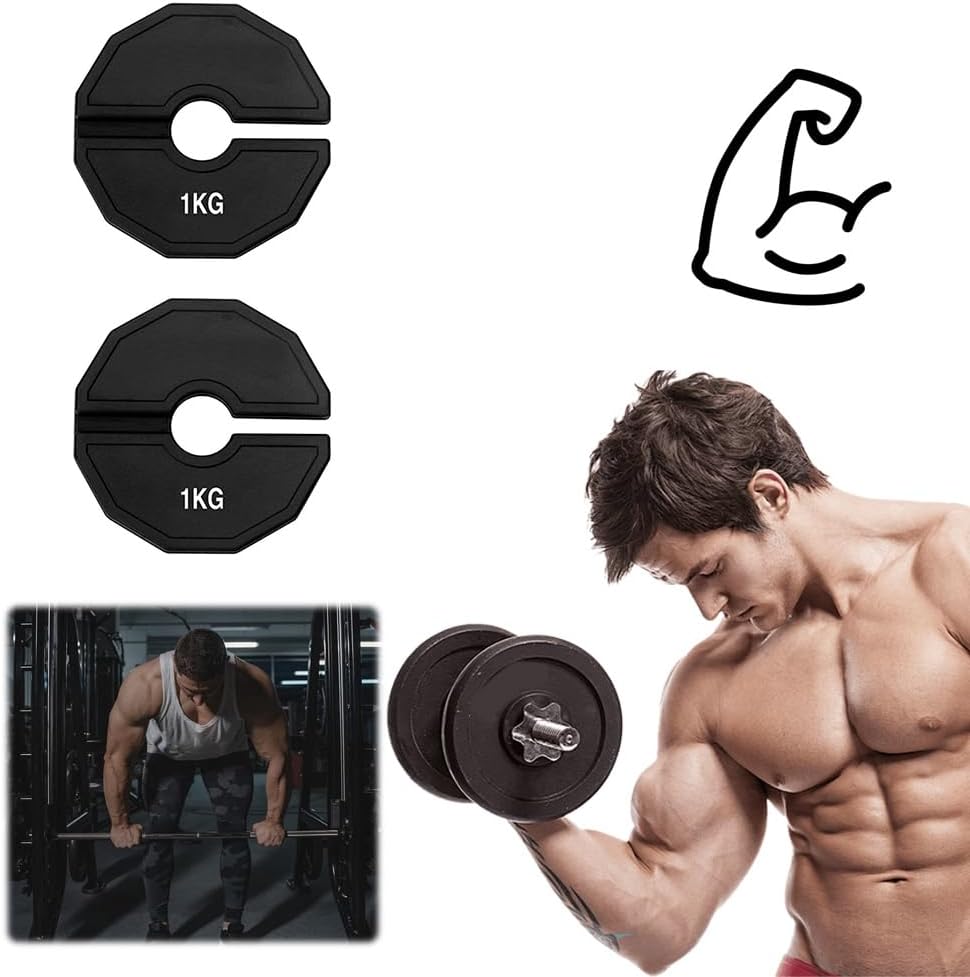 Gummifraktionsplatten 2pcs 1 Kg Fitnessstudio Micro-Platten Hantel-Add-On-Gewichtsplatte Änderung Br