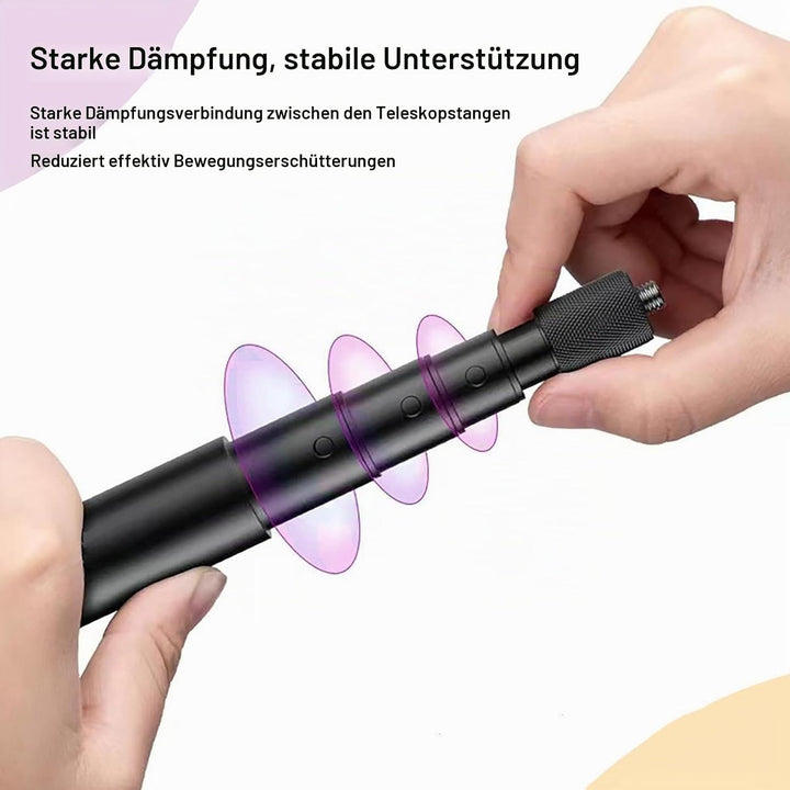 120cm Unsichtbarer Selfie Stick Action Cam, Aluminium Einstellbarer Verlängerung Selfiestick mit 1/4