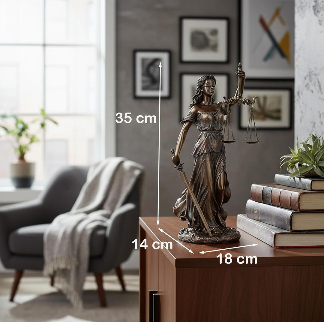 Veronese 708-7524 Justitia Figur bronziert Skulptur römische Götter 34 cm BGB