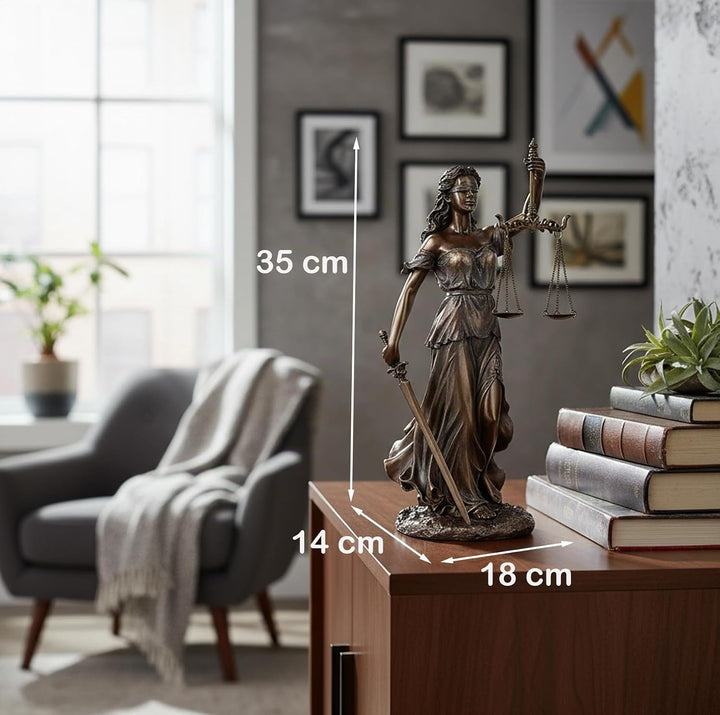 Veronese 708-7524 Justitia Figur bronziert Skulptur römische Götter 34 cm BGB