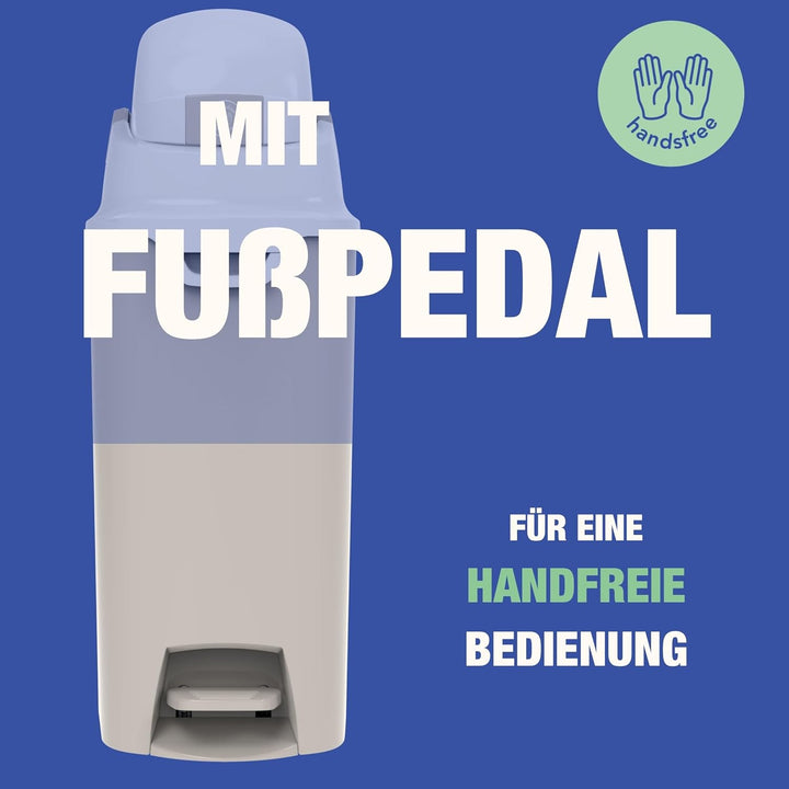 DIAPER CHAMP ONE Medium Handsfree mit Pedal - Windeleimer - geruchsdicht - berührungslose Bedienung