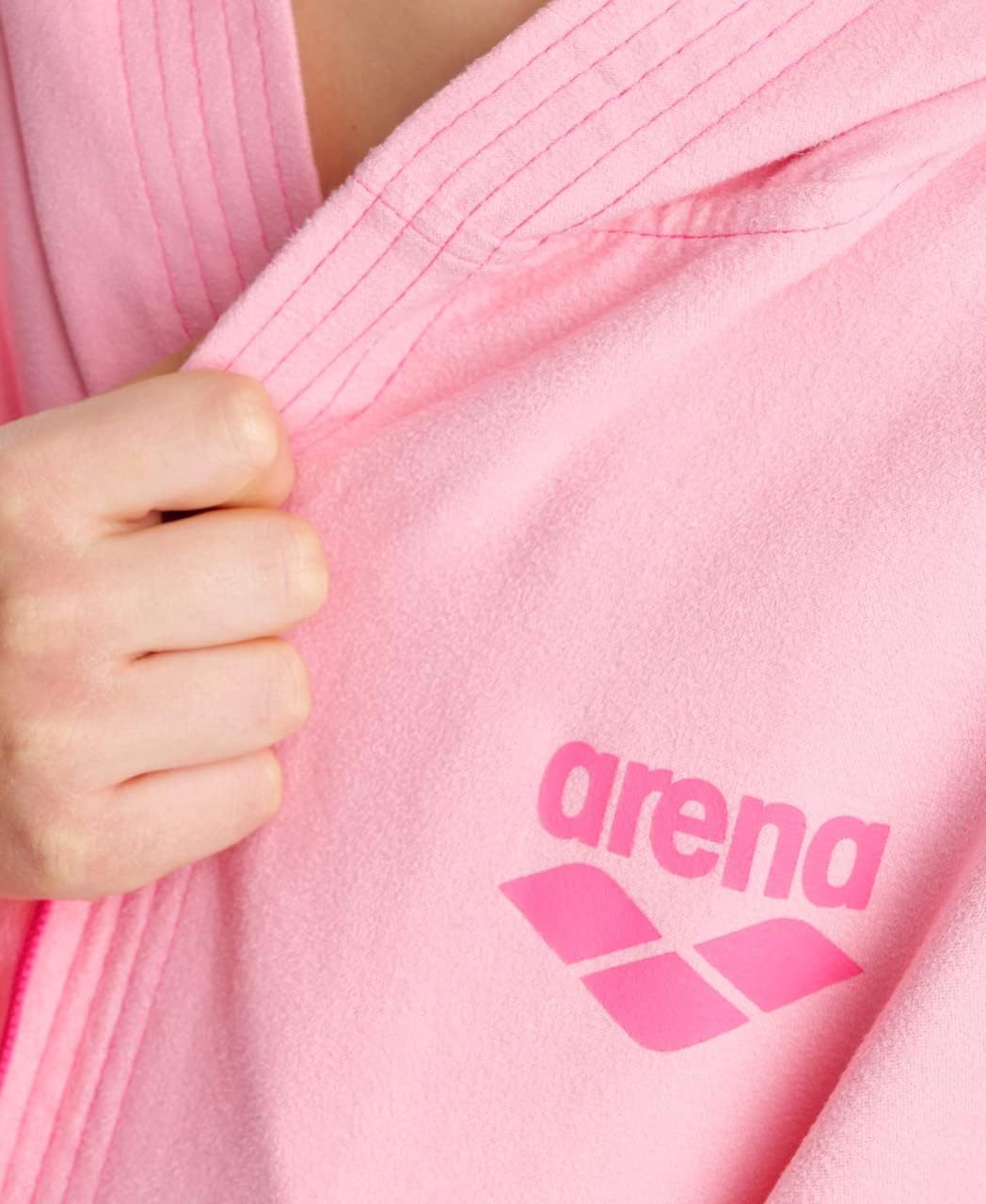 arena Zeal Plus Junior Bademantel aus Mikrofaser für Jungen und Mädchen, Mikrofaser-Bademantel mit K