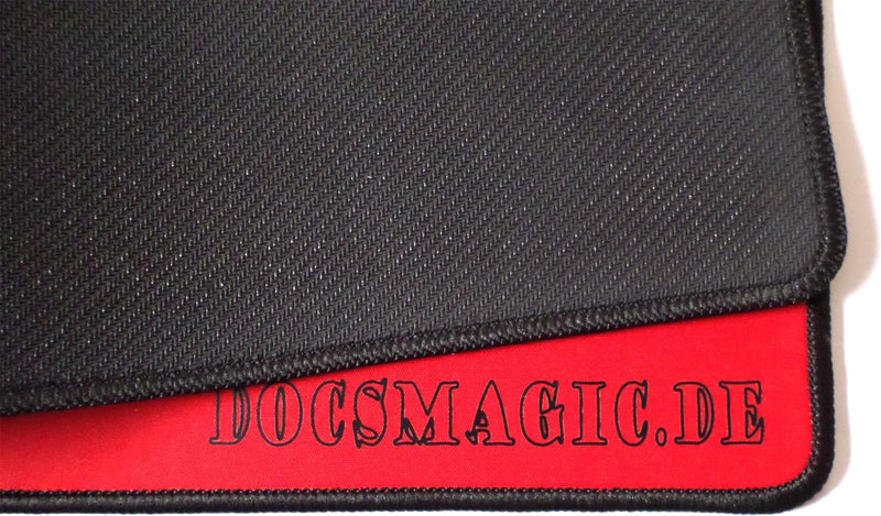 docsmagic.de 5 x Premium Playmat Red - 60 x 34 cm Stitched 3mm - Spielmatte Rot 5 x Spielmatte Rot,