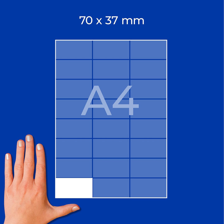 AVERY Zweckform 3474-200 Adressaufkleber (4.800 plus 480 Klebeetiketten extra, 70x37mm auf A4, Papie