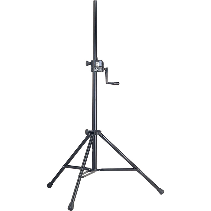 K&M 21302 Boxenstativ Schwarz aus Stahl, Starline – mit Kurbelgetriebe und eingepresste Gewindebuchs