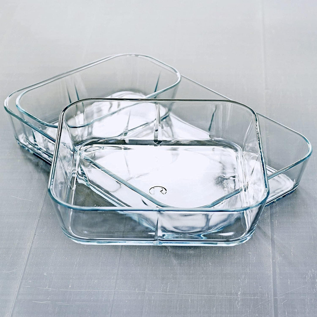 Rosendahl Ofenfeste Form 24x24 cm Grand Cru stapelbar klassisches Design, klar 2,45 l Ofenfeste Form
