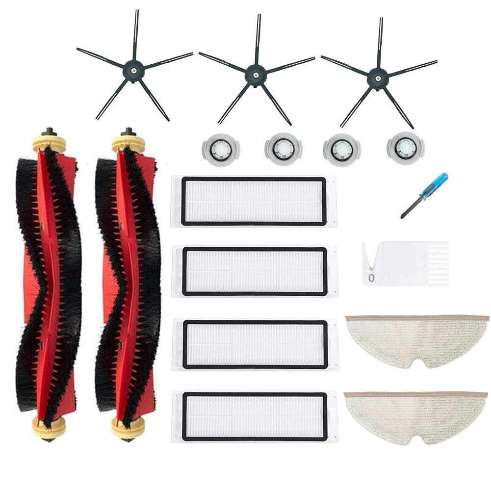 Chuancheng Rund-/Seitenbürsten-Set Zubehörset für Xiaomi Roborock S5 Max S6 MaxV S6 Pure S60 S65 S50