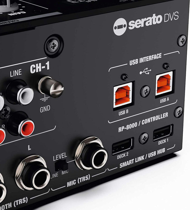 Reloop ELITE Professioneller DVS Performance Mixer für Serato DJ Pro, 16 grosse, anschlagsdynamische