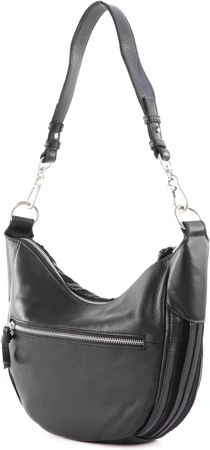 FREDsBRUDER Ravi Schultertasche Leder 36 cm, Schwarz, Einheitsgrösse