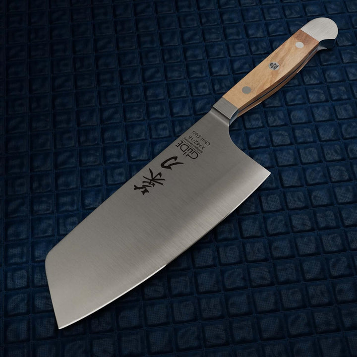 Güde Solingen - Chai Dao M, China Kochmesser geschmiedet, 16 cm, Olivenholz, ALPHA OLIVE, Doppelkrop