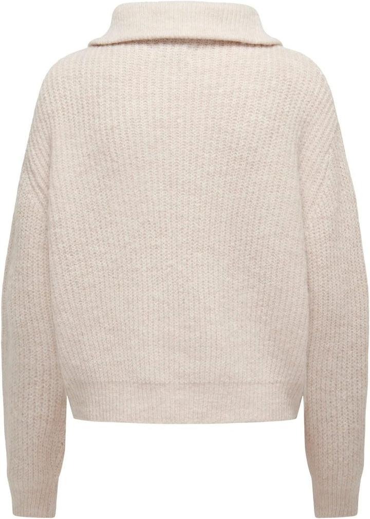 ONLY Female Strickpullover ONLBAKER Strickpullover XS Cloud Dancer/Detail:melange, XS Cloud Dancer/D