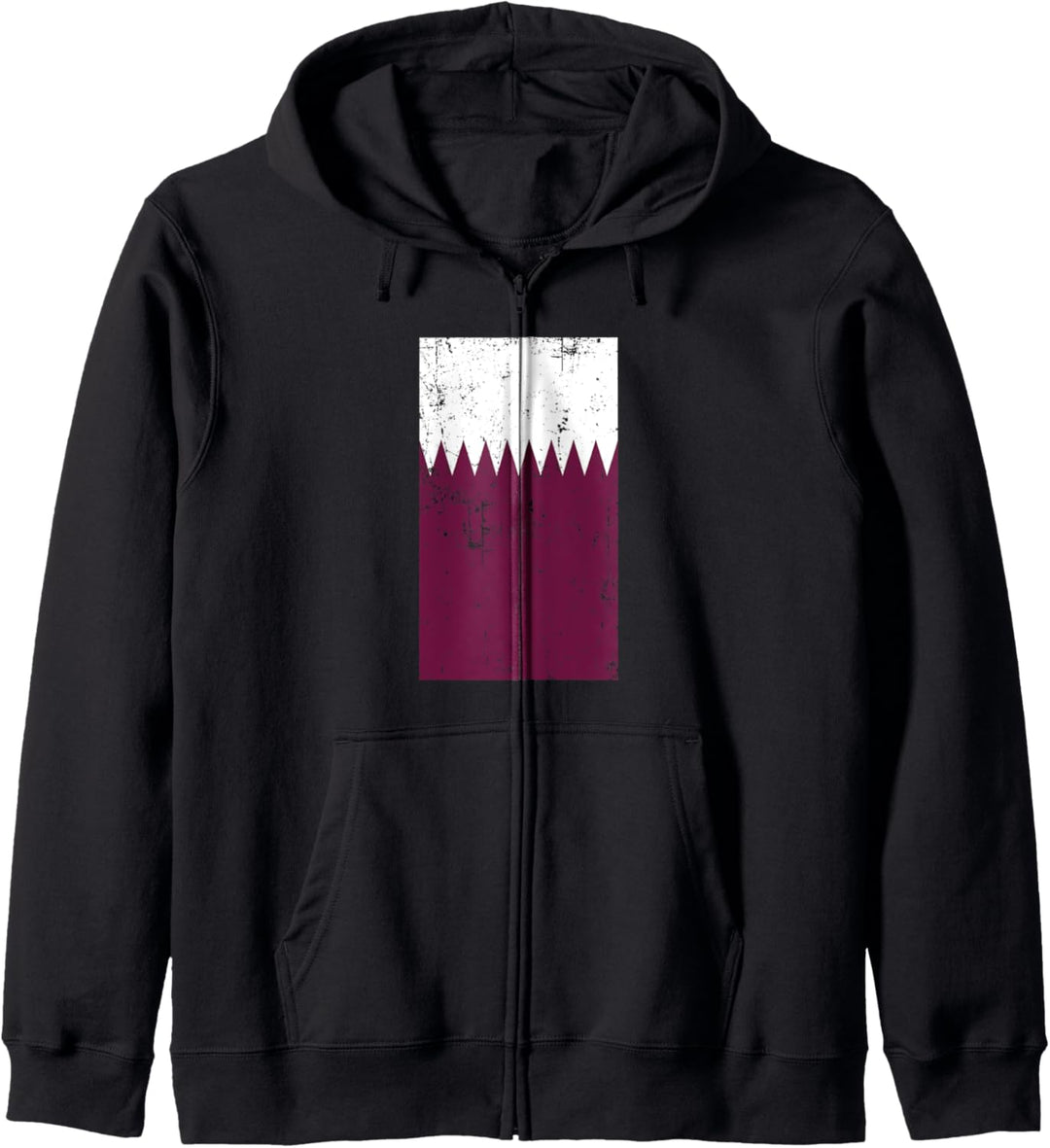 State of Qatar Middle East Doha Distressed Flag Kapuzenjacke