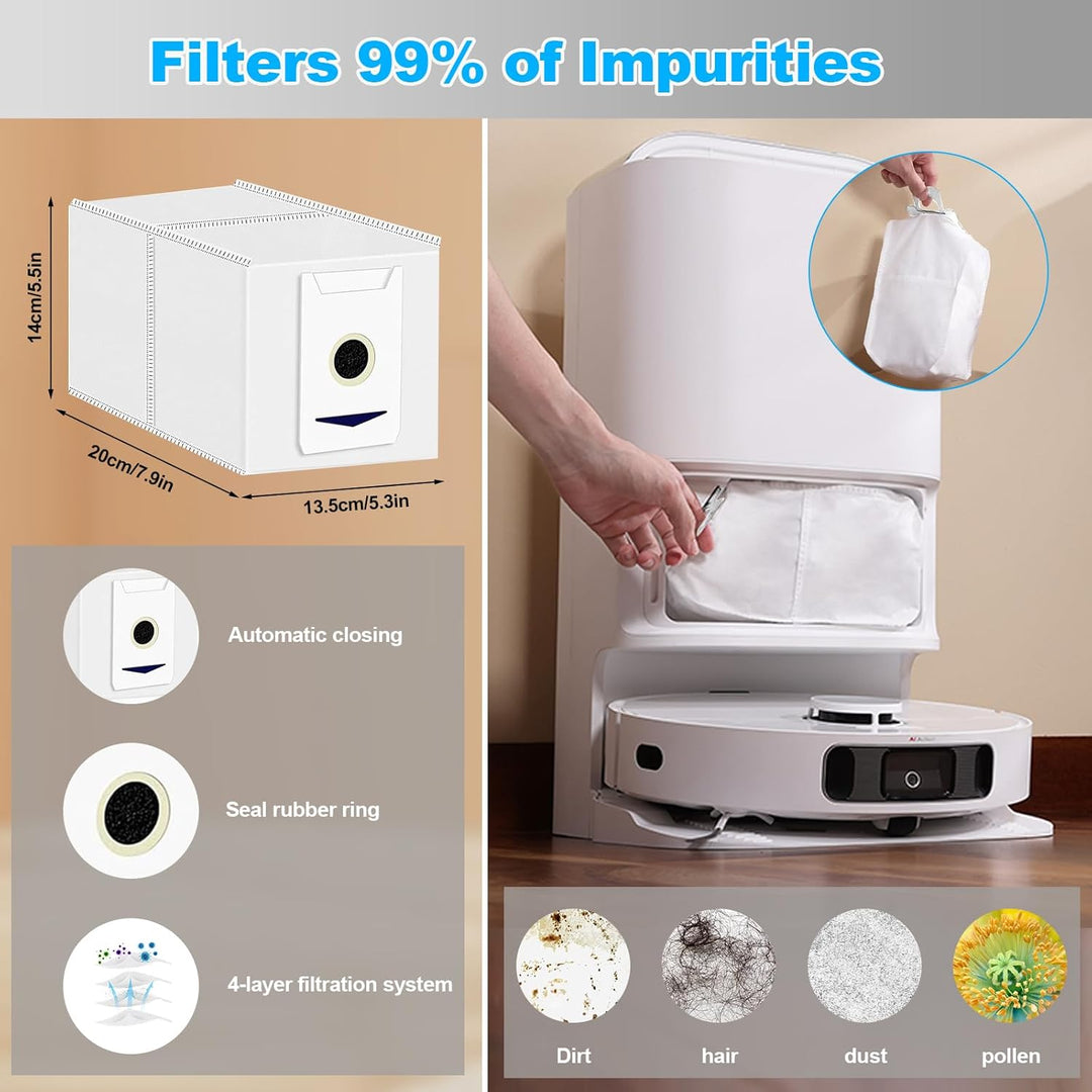 24 Stück Zubehör für Ecovacs Deebot T30 Omni / T30 Pro Omni Saugroboter, Staubsaugerzubehör Gehören