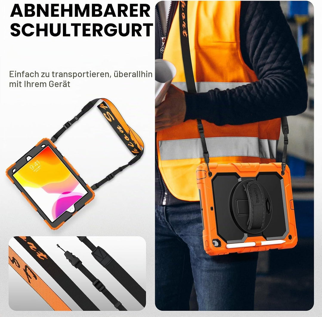 Timecity Hülle für iPad 9/8 / 7 Generation 2021/2020 / 2019 10,2 Zoll Schutzhülle Stossfest Robust m