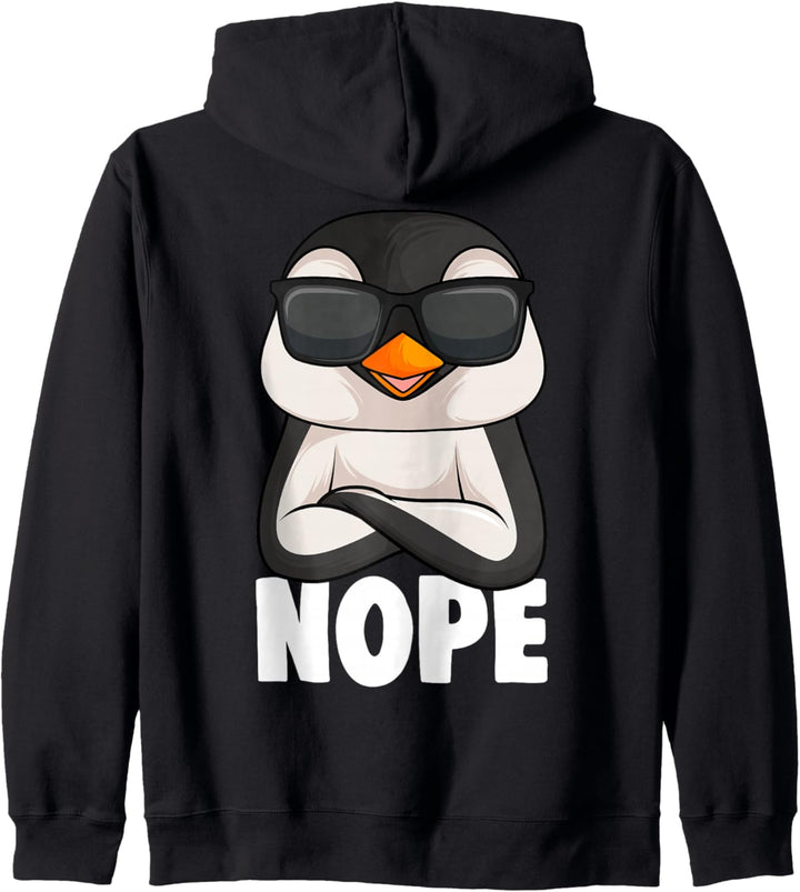 Pinguin Nope Penguin Mädchen Kinder Damen Kapuzenjacke