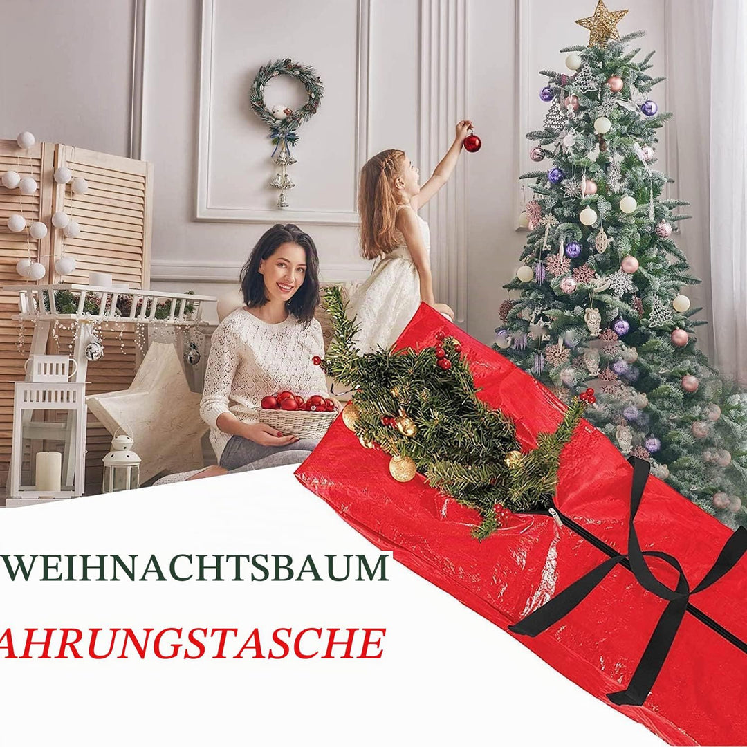 Funshot 3 Stück Weihnachtsbaum Aufbewahrungsbeutel mit 2 Weihnachtsdekoration Taschen grosse grüne W