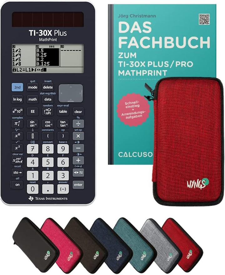 CALCUSO Standardpaket Rot mit Taschenrechner TI-30X Plus Mathprint (Deutsch) Rot TI 30 X Plus MathPr