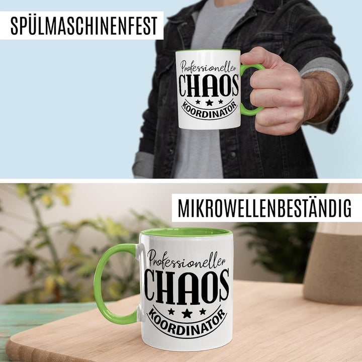Tasse Chef Geschenk Professioneller Chaos Koordinator, Kaffeetasse Chaos Leiter Büro Job Team, Gesch