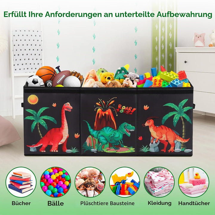 Extra Gross Aufbewahrungsbox mit Deckel Kinder, Zusammenklappbare Oxford-Spielzeugkiste mit Griff fü