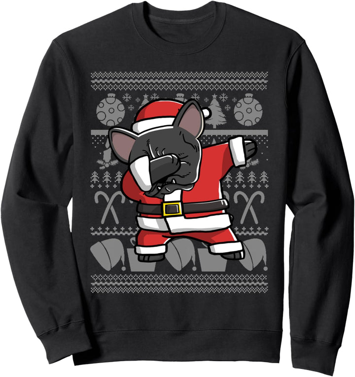 Dabbing Französische Bulldogge Dab Dance Weihnachten Hund Sweatshirt