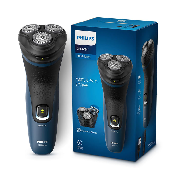 Philips Elektrorasierer für Männer, Nass- und Trockenrasur, 3D-Schwimmköpfe, 27 selbstschärfende Kli