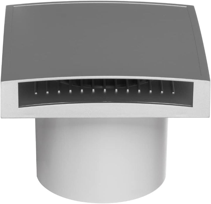 EUROPLAST Ø 100mm Silber Bad-Lüfter mit Front, Leise Ventilator Lichtschalter-Aktivierung, Ø 100mm S