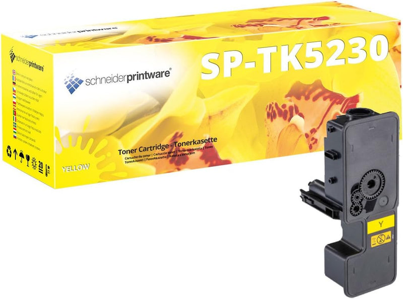 5 Schneider Printware Toner | 50 Prozent höhere Reichweite | kompatibel zu Kyocera TK-5230 für Kyoce