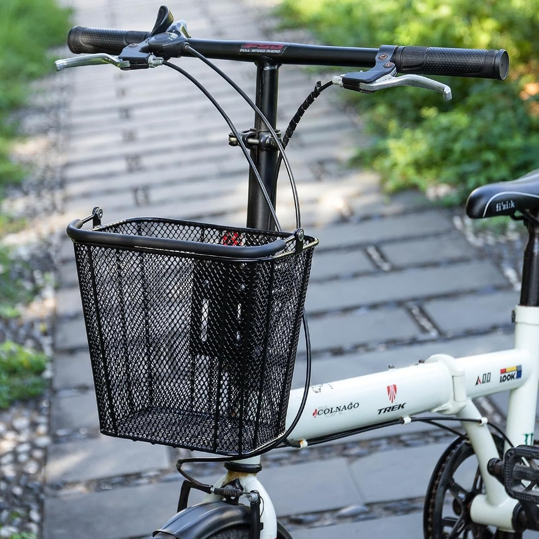 CXWXC Scooter‑Korb mit Griff – Schnell Abnehmbarer Frontkorb für E‑Scooter – Fahrradkorb mit Fester