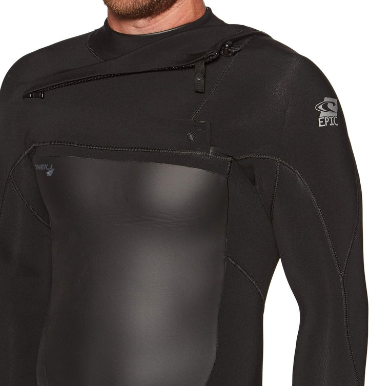 O';Neill Herren Epic 5 / 4mm Brust Zip Neoprenanzug Schwarz - Seamless Paddlezones. Fluidflex Firewa