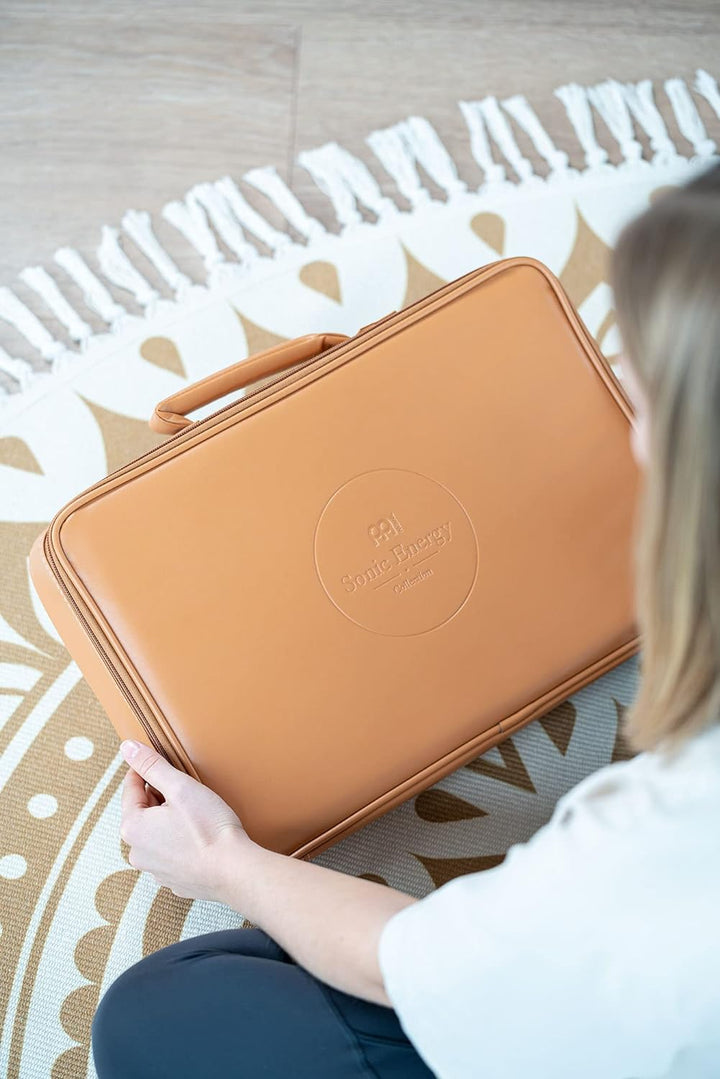 Sonic Energy Energy Chime Case – Professioneller Kunstleder-Koffer für 8 Sonic Energy Klangstäbe – f